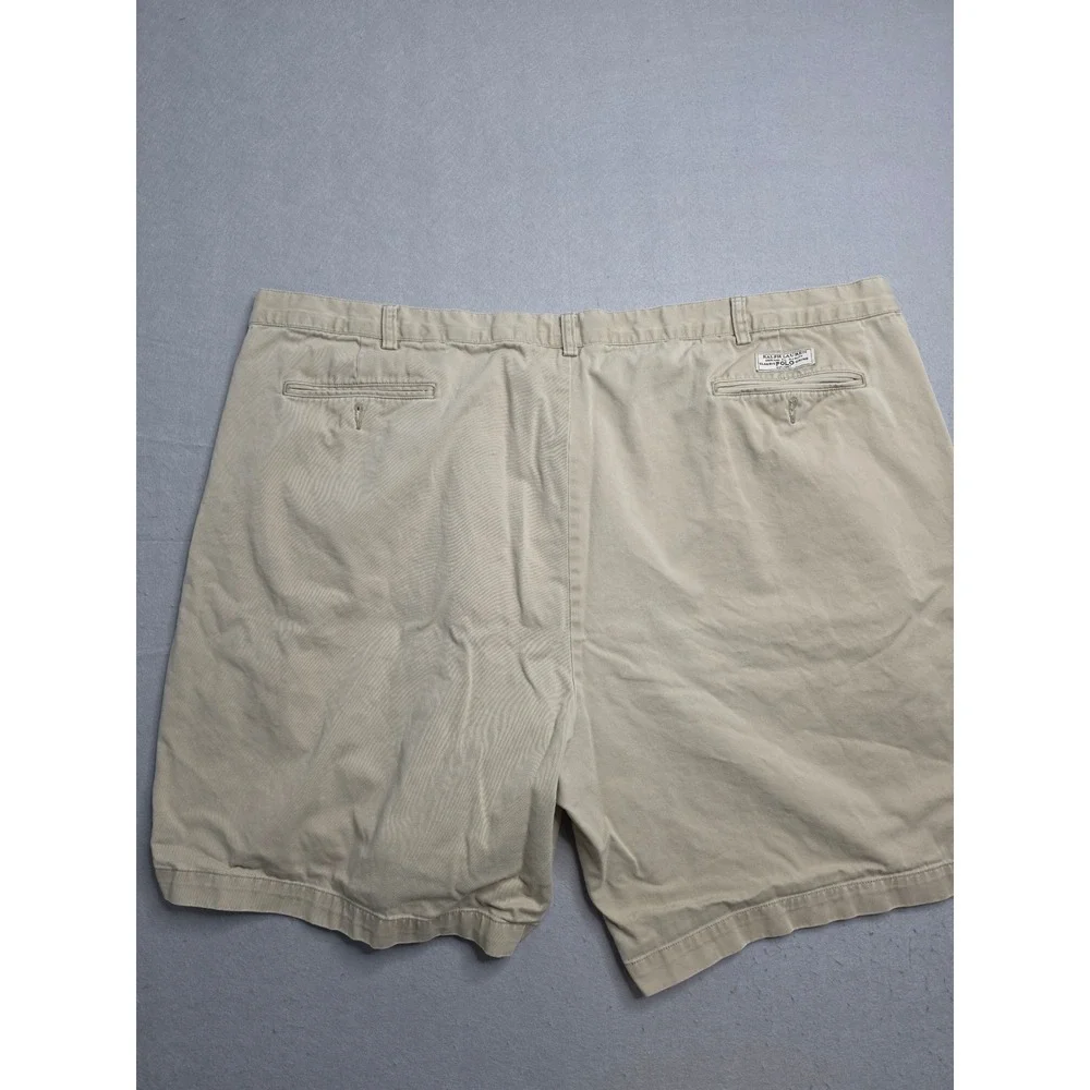 Polo Ralph Lauren Tyler Shorts Men's‎ 50B Beige 100% Cotton Pleated Slash Pocket